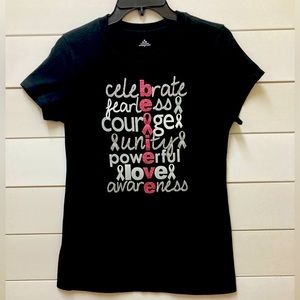 “Believe” message Breast Cancer Tee